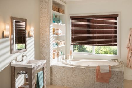 Faux wood blinds