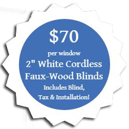 Special faux wood blinds